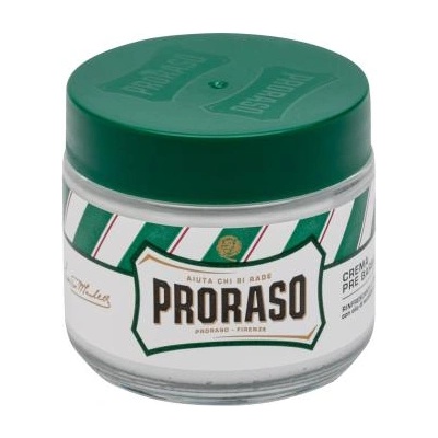 PRORASO Green Pre-Shave Cream крем за по-лесно бръснене с ментол и евкалипт 100 ml