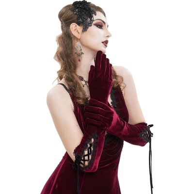 Devil fashion ръкавици DEVIL FASHION - Wine Velvet - GE02502