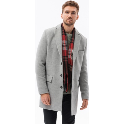 Ombre Clothing Мъжко палто - светло сиво C432 Ombre Clothing Ombre Clothing | Siv | МЪЖЕ | XXL