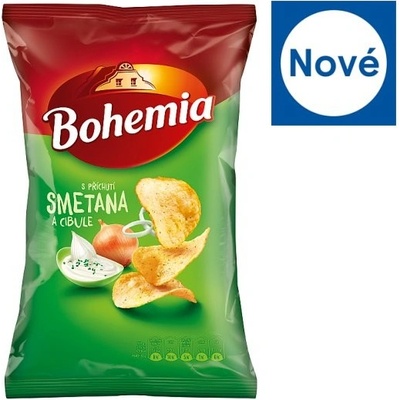 Bohemia Chips s příchutí smetana a cibule 130 g
