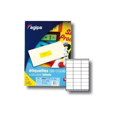Etikety farebné 70x35mm APLI A4 100 hárkov fluo žlté