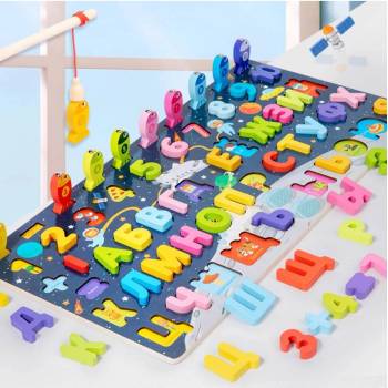 Image 1 of Armtoys ДЪРВЕН МАГНИТЕН РИБОЛОВ С БУКВИ КИРИЛИЦА