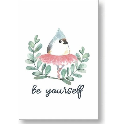 Papilora Obraz vtáčika v baletnej sukni na plátne do detskej izby — Be Yourself - 30x40 cm
