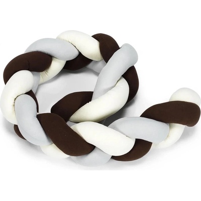 Обиколник-плитка Atlas за детско легло сиво, крем и кафяв