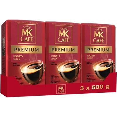 MK Cafe Mletá káva Premium 3 x 0,5 kg