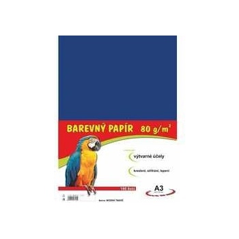 Barevný papír A3 80 g 100 ks tmavě zelený