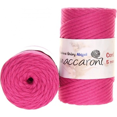 Maccaroni Šňůry Abigail 5mm - 505-01 malinová