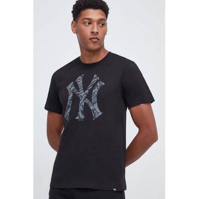 47 brand Памучна тениска 47 brand MLB New York Yankees в черно с принт (BB017TEMECH599504JK)