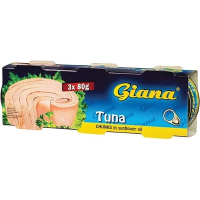 Giana Tuňák kousky ve slunečnicovém oleji 3x80 g 240 g