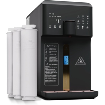 Klarstein AquaFina 6L, пречиствател на вода, 5-степенна филтрация, обем 6 л, 6 температури на водата, черен (WFT2-AquaFina6LWhite) (WFT2-AquaFina6LWhite)