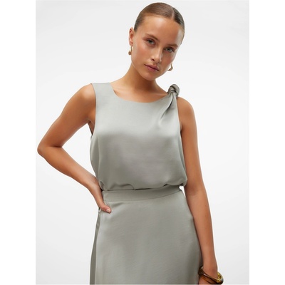 Vero Moda Потник Vero Moda Women's Rita Knot Woven Cami Vest - Green Bay
