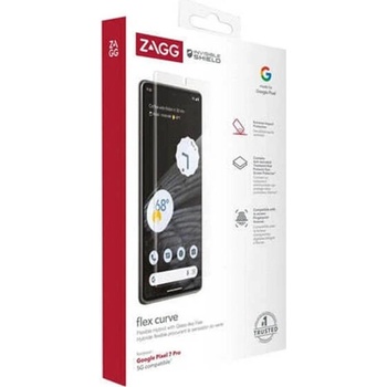 ZAGG Протектор за Google Pixel 7 Pro, ZAGG Invisible Shield Flex Curve Glass, Прозрачен (840056169371)