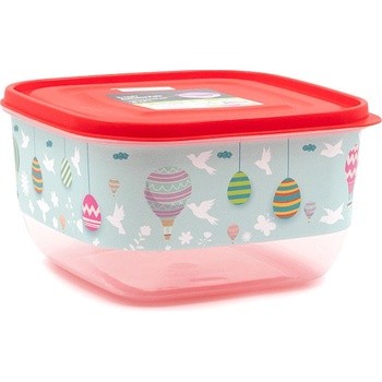 Контейнер за съхранение квадрат с декор 3, 5 литра (m-898)