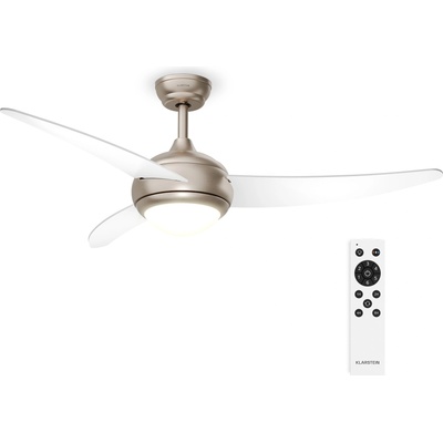 Klarstein Таванен вентилатор El Paso с лампа | 132 см | 35 W | Тиха работа | Дърво ()