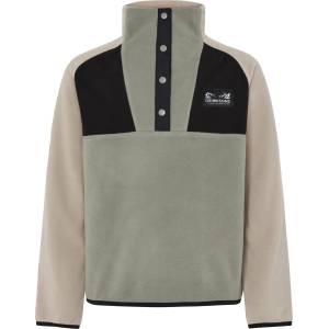 Didriksons Детски поларен пуловер Didriksons Kid's Yokto Half-Buttons 2 Fleece jumper - Wilted Leaf - размер 130 (704-4475-0812)