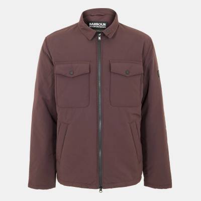 Barbour International Риза с дълъг ръкав Barbour International Men's Distill Quilted Long Sleeve Overshirt - Java Red RE92