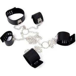 Toyz4Lovers BDSM комплект ограничители за ръце и крака с нашийник Hogtie
