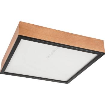 Image 1 of LAMKUR Плафон OAK SQUARE 4xE27/15W/230V 48x48 см дъб/черен (LA48833)