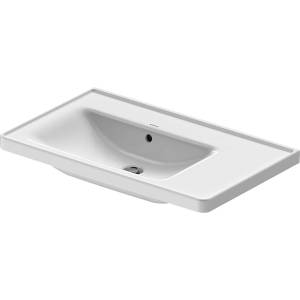 Duravit D-Neo - Умивалник за вграждане 80x48 см, без отвор за смесител, бял 2369800060 (2369800060)