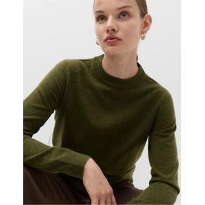Marks & Spencer Пуловер с воланен врат от въздушна преда Marks & Spencer зелена Marks & Spencer | Zelen | ЖЕНИ | S