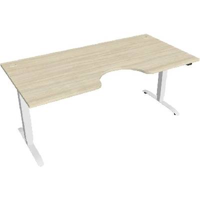 Hobis Office Pro psací stůl Motion MS ERGO 2 Šířka: 180 cm, Barva desky: akát, Barva kovu: bílá RAL 9016 Šířka 120-180 cm / 27 barevných variant