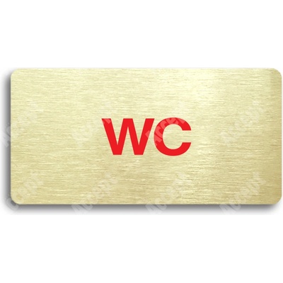 ACCEPT Piktogram WC - zlatá tabulka - barevný tisk bez rámečku