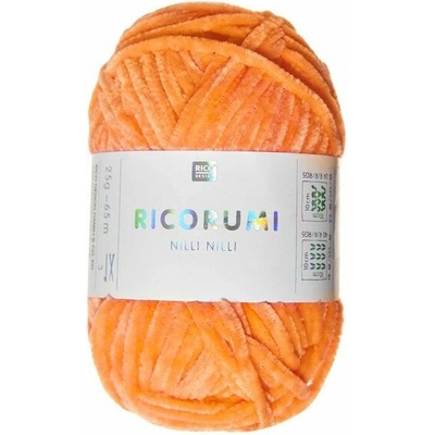 Rico Design Ženilková priadza Ricorumi Nilli Nilli odtieň 029 neonovo oranžová - 1 ks