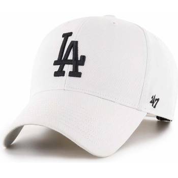 47 brand Шапка с козирка 47 brand MLB Los Angeles Dodgers в бяло с апликация B-RAC12CTP-WH (B.RAC12CTP.WH)