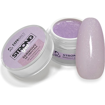 Expa nails Uv Led modelovací vícefázový gel strong šeřík třpyt 15 g