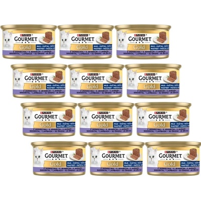 Purina Gourmet Gold mousse s jehněčím masem 12x85 g