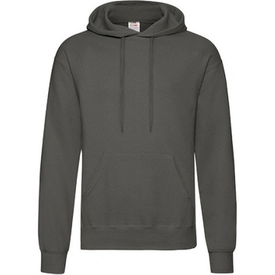 Fruit of the Loom pánska mikina s kapucňou 62-208-0 Light Graphite Solid