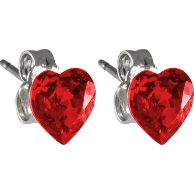 JSB se Swarovski Elements srdíčko světle červené pecky 713854 lt-siam