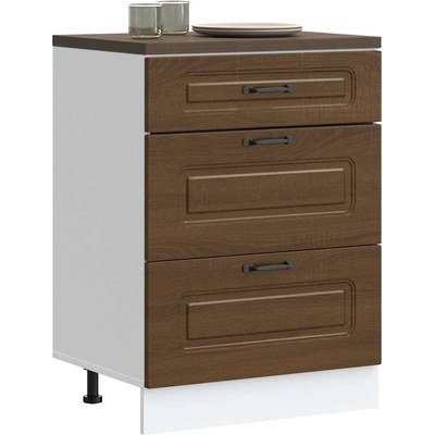 vidaXL Кухненски шкаф, "Kalmar", кафяв дъб, инженерно дърво (854286)