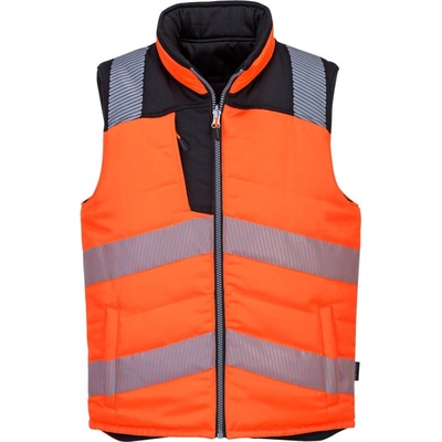 Portwest vesta PW374 Hi-Vis oboustranná zateplená reflexní oranžová/čierna