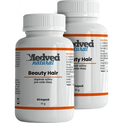 Medveď Natural Beauty Hair 2 x 60 kapsúl