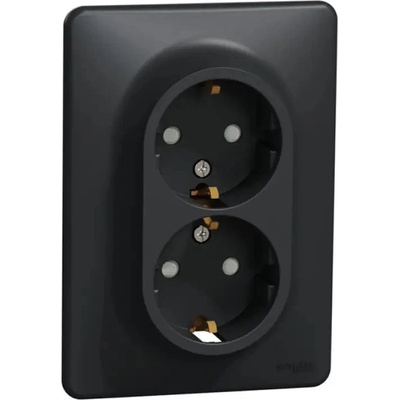 Schneider Electric КОНТАКТ ДВОЕН АНТРАЦИТ schneider sedna (sdd314221) (3606481482648)