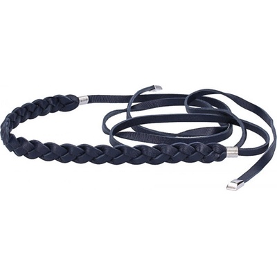 Made in Italy dámsky kožený prepletaný opasok Modrá