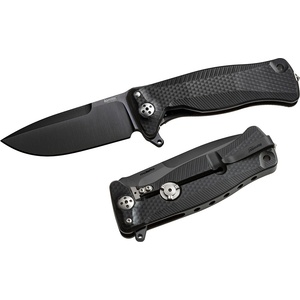 lionSTEEL Джобно ножче LIONSTEEL SR11A BB / Comfort с твърда титаниева рамка и черно острие - черно (LION0146)