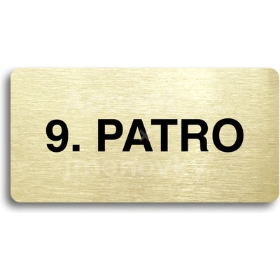 ACCEPT Piktogram 9. PATRO - zlatá tabulka - černý tisk bez rámečku