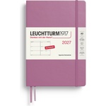 Leuchtturm1917 Weekly Calendar 2027 Medium (A5) - French, Dusty Rose, Hardcover, 12 Months - January-December 2027, 1 week per double page with high ink compatibility - 400403 (400403)