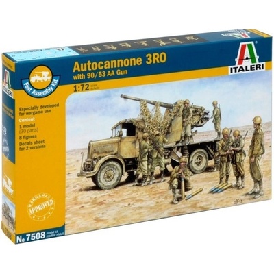 Italeri Autocannon 3RO with 90 53 AA Gun 7508 1:72