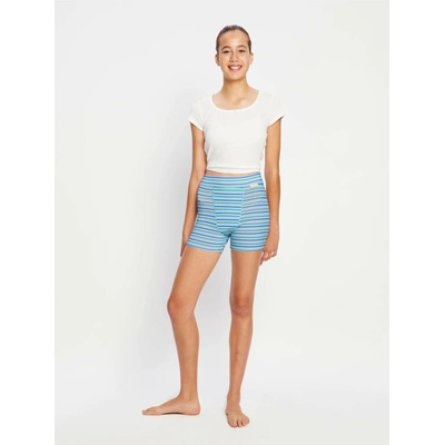 Modibodi dievčenské menštruačné nohavičky na spanie Teen Sleep Short Super Periwinkle Stripe Purple