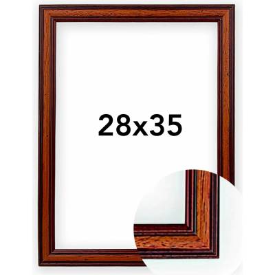 Fotorámeček 38 Rozměr: 28 x 35 cm, Barva: Hnědá, Typ zasklení: Plexi