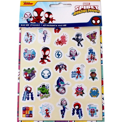 Spiderman Spidey nálepky 600 ks