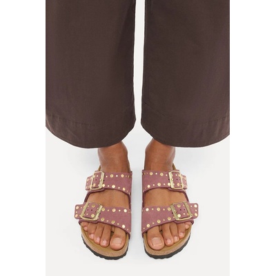 Birkenstock чехли дамски от велур Arizona Rivets Suede Leather (1032876.)