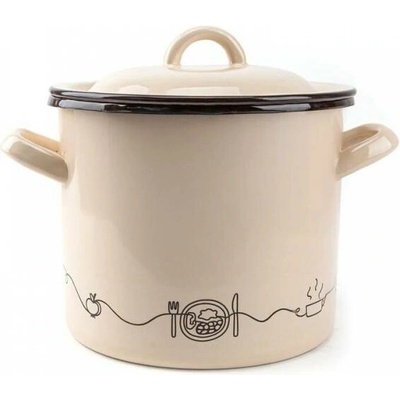 Kinekus Hrniec smaltovaný s pokrievkou 23cm/8L dekor Linea