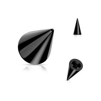 Šperky4U Náhradní černá ocelové špička kónus ND023K-12412