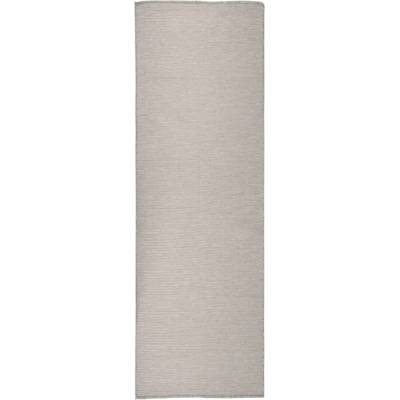vidaXL Градински плоскотъкан килим, 80x250 см, светлосив (340779)