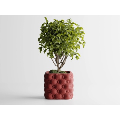 Кашпа Chesterra Голяма, 136x136xH118мм- Тъмночервен Мат