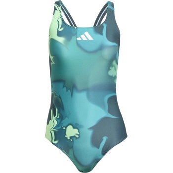 Adidas Дамски бански костюм Adidas Tie-Dyed Graphic V-Back Swimsuit Womens - Aurora Black